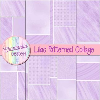 Free lilac patterned collage digital papers