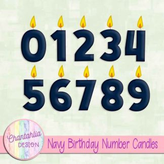 Free navy birthday number candles