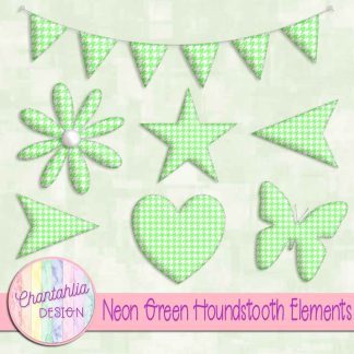 Free neon green houndstooth design elements