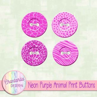 Free neon purple animal print buttons
