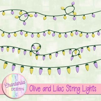 Free olive and lilac string lights
