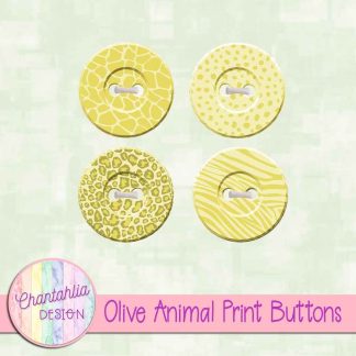 Free olive animal print buttons