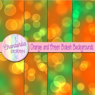 Free orange and green bokeh backgrounds