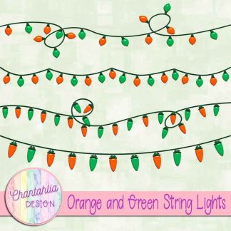 Free orange and green string lights