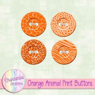 Free orange animal print buttons