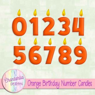 Free orange birthday number candles