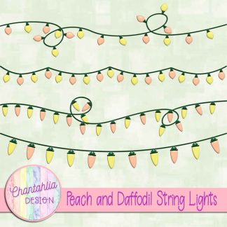 Free peach and daffodil string lights