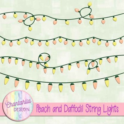 Free peach and daffodil string lights