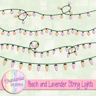 Free peach and lavender string lights