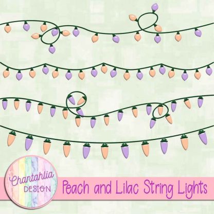 Free peach and lilac string lights