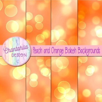 Free peach and orange bokeh backgrounds