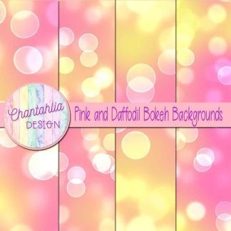 Free pink and daffodil bokeh backgrounds