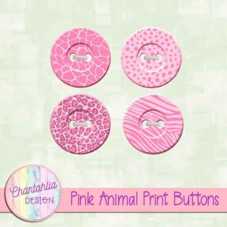 Free pink animal print buttons