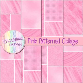 Free pink patterned collage digital papers