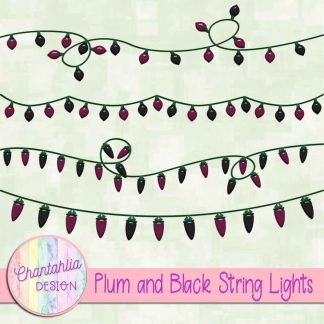Free plum and black string lights