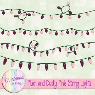 Free plum and dusty pink string lights