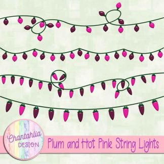 Free plum and hot pink string lights