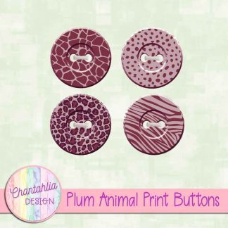 Free plum animal print buttons