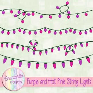 Free purple and hot pink string lights