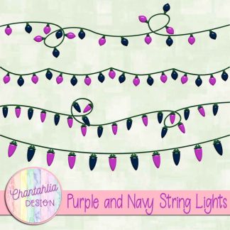Free purple and navy string lights