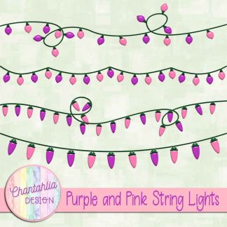 Free purple and pink string lights