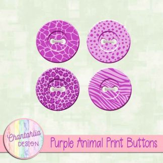 Free purple animal print buttons