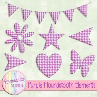 Free purple houndstooth design elements