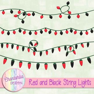 Free red and black string lights