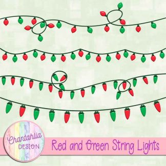 Free red and green string lights