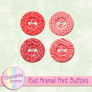 Free red animal print buttons