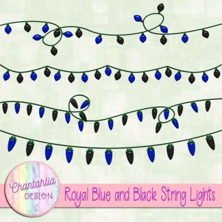 Free royal blue and black string lights