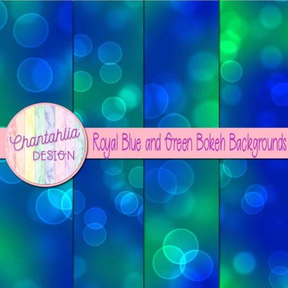 Free royal blue and green bokeh backgrounds