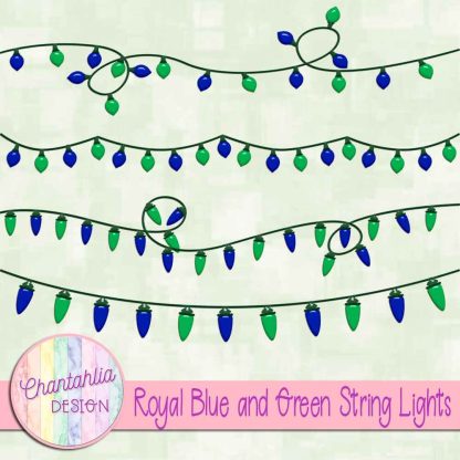 Free royal blue and green string lights
