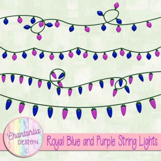 Free royal blue and purple string lights
