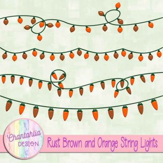 Free rust brown and orange string lights