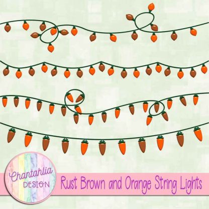 Free rust brown and orange string lights