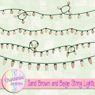 Free sand brown and beige string light