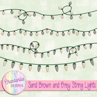 Free sand brown and grey string lights