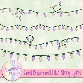 Free sand brown and lilac string lights
