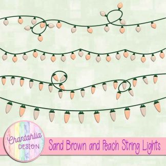 Free sand brown and peach string lights