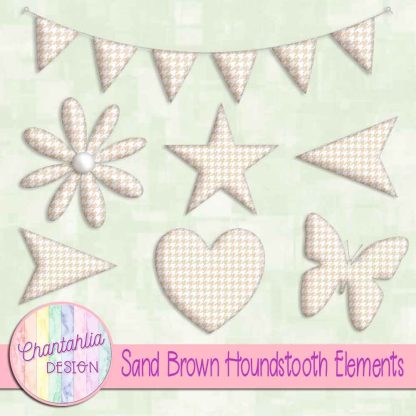 Free sand brown houndstooth design elements