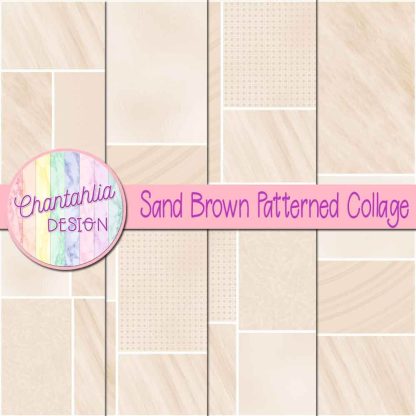 Free sand brown patterned collage digital papers