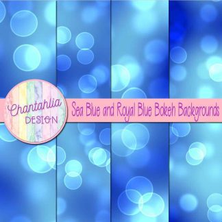 Free sea blue and royal blue bokeh backgrounds