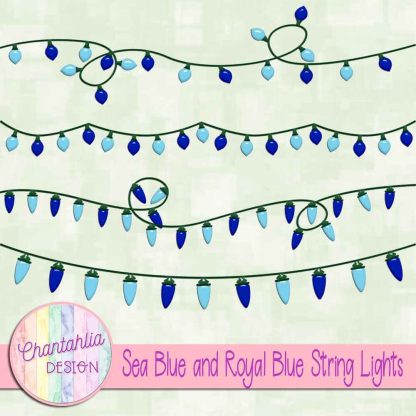 Free sea blue and royal blue string lights