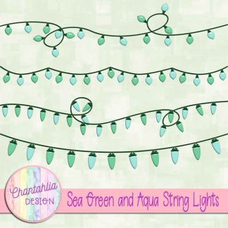 Free sea green and aqua string lights