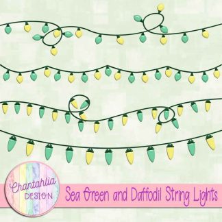 Free sea green and daffodil string lights