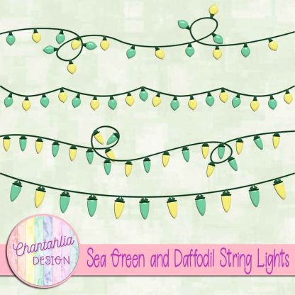 Free sea green and daffodil string lights