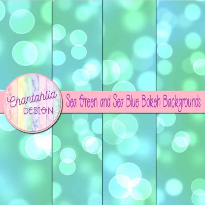 Free sea green and sea blue bokeh backgrounds