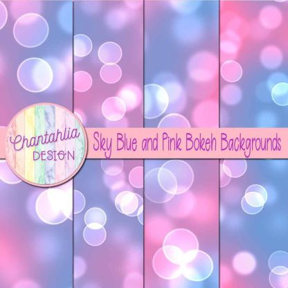 Free sky blue and pink bokeh backgrounds