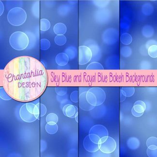 Free sky blue and royal blue bokeh backgrounds